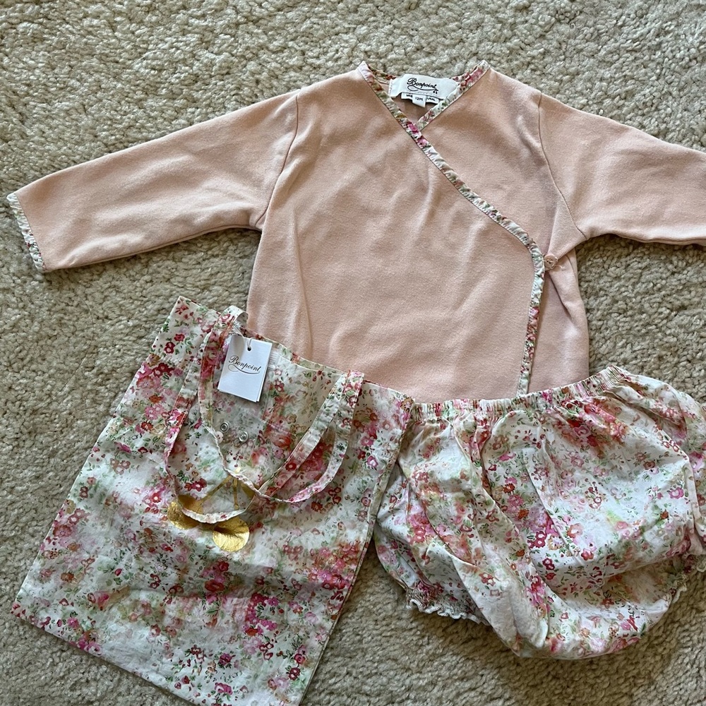🧡 Bonpoint pink set 12m